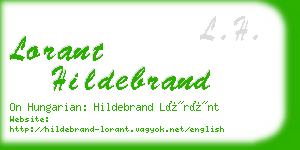 lorant hildebrand business card